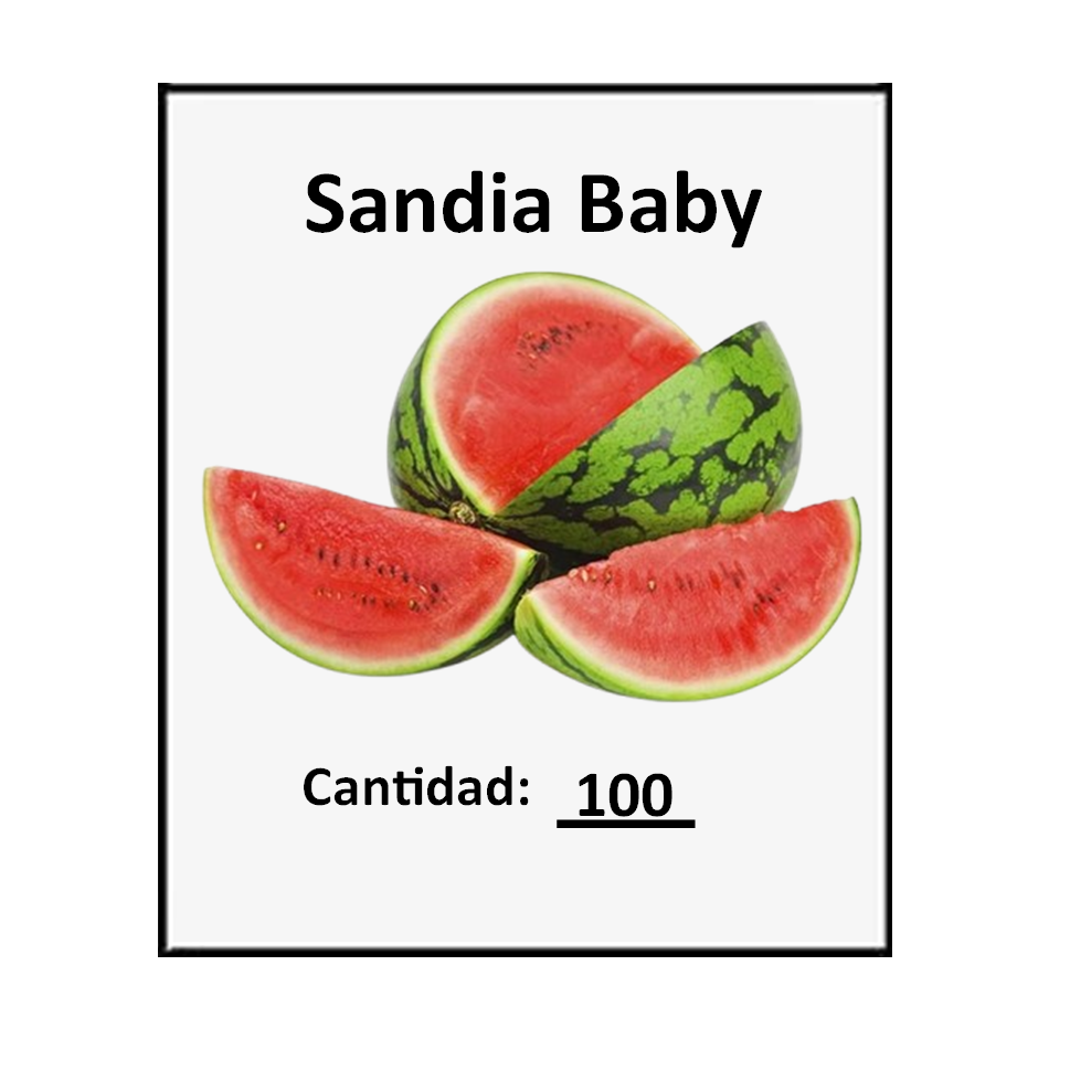 100 Semillas De Sandia Baby Para Maceta